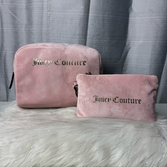 JUICY COUTURE dusty blush 7PC clear weekender duffle bag set - Picture 5 of 10